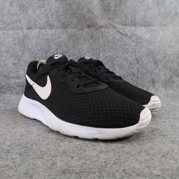Nike Shoes Womens 9 Athletic Trainers Tanjun Sneakers Black White Casual Active - Picture 1 of 14